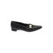 Chanel Flats: Smoking Flat Chunky Heel Classic Black Solid Shoes - Women's Size 39 - Pointed Toe