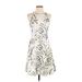 Mossimo Casual Dress - A-Line: Ivory Paint Splatter Print Dresses - Women's Size Small