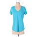 Under Armour Active T-Shirt: Teal Solid Activewear - Women's Size Small