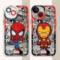 Coque de téléphone Spider Man Cartoon pour iPhone coque en silicone souple transparent iPhone 15