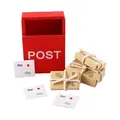 Boîte à Lettres Miniature Rouge avec Sac de Courrier 1 Ensemble Jouet de Décoration de Maison