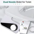 Bidet Intelligent Non Électrique pour Siège de Toilette Pulvérisateur Ultra-Mince Eau Chaude et