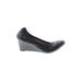 Tory Burch Wedges: Black Solid Shoes - Women's Size 9 - Round Toe