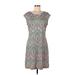 Nally & Millie Casual Dress - Shift: Green Fair Isle Dresses - Women's Size Large