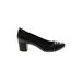 Anne Klein Sport Heels: Slip-on Chunky Heel Classic Black Print Shoes - Women's Size 7 - Round Toe