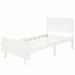 Builddecor 41.45" Bed Frame Wood in White | 41.45 H x 42.25 W x 78.65 D in | Wayfair miumiuWF192440AAK