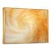 Design Art Champagne Sunrise Spiral - Abstract Spirals Canvas Wall Art Metal in Orange | 30 H x 40 W x 1.5 D in | Wayfair FL105982-40-30-GD