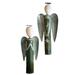 Okane The Holiday Aisle® Christmas Religious & Spiritual Figurines & Collectibles Wood/Metal in Brown/Green | 23 H x 3 W x 11 D in | Wayfair