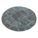 Blue 59 x 59 x 1 in Area Rug - Lofy Round Kırk Yama Round 4'11" Area Rug Cotton/Wool | 59 H x 59 W x 1 D in | Wayfair Lo-8684012028676