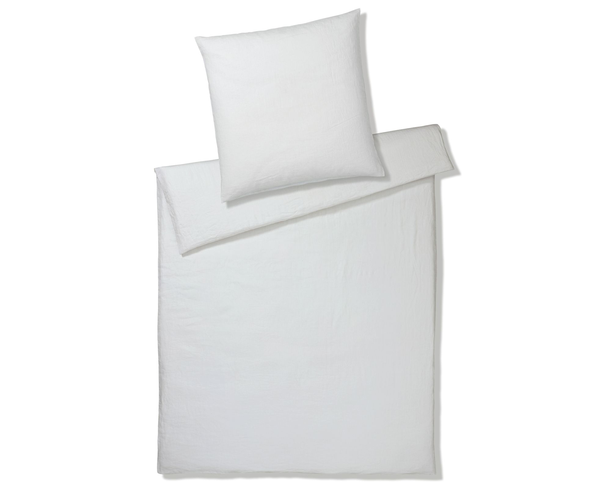 Elegante Casual Leinen Bettwäsche »Pure« Schneeweiß 7062-100 Bettwäsche 240x220 cm / 2x 80x80 cm Image