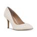 Zitah Embellished Pointed Toe Pumps - White - INC International Concepts Heels