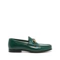Rich Leather Horsebit Loafer - Green - Gucci Slip-Ons