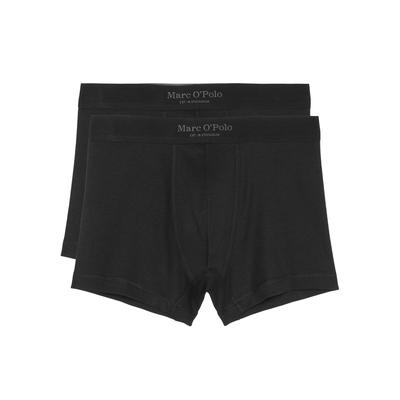 Trunk MARC O'POLO "Iconic Rib", Herren, Gr. M, schwarz, Feinripp, Obermaterial: 95% Baumwolle, 5% Elasthan, unifarben, eng, Unterhosen, mit elastischem Logobund Image
