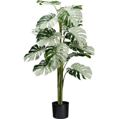 Künstliche Zimmerpflanze CREATIV GREEN "Monstera Variegata Halfmoon", grün, H:115cm, Kunstpflanzen, mit außergewöhnlichem Blattwerk