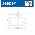 SKF Bremsbelagsatz, Scheibenbremse Hinten Rechts Links für NISSAN Primera 1.6 2.0 16V GT D i TD 4x4 Almera Tino 1.8 II 1.5 2.2 Di dCi