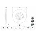 BOSCH Bremsscheibe 0 986 479 G33 belüftetVorne Rechts Links für JAGUAR XE 2.0 D 3.0 S XF AWD F-Pace SCV6 SDV6 TD4 SD4 Ti4 LAND ROVER Range Rover