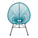Corrigan Studio® Acapulco Outdoor Chair Plastic/Resin in Blue/Black | 35 H x 29 W x 33 D in | Wayfair 40A5A2DED05A478EB5B8CAE5A55E5E35