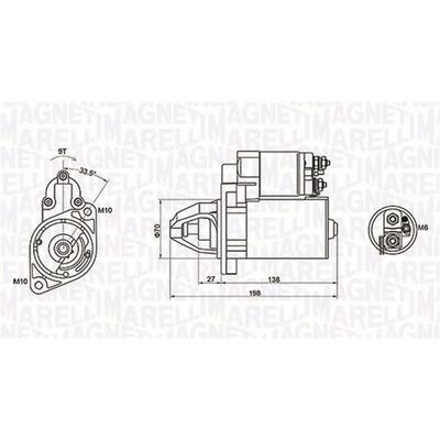 MAGNETI MARELLI Starter 12V für MERCEDES-BENZ A0051514001 51513901 A0051513901 063721283010