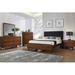Millwood Pines Aleksiejus 5 Piece Bedroom Set in Dark Walnut Upholstered in Brown/Green | 53.75 H x 78.65 W x 86.1 D in | Wayfair