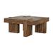 Loon Peak® Gutam Square Coffee Table in Natural Sheesham Wood in Brown | 18.5 H x 36.4 W x 36.4 D in | Wayfair 553E05FA49874631B6ED4E4D0373A97F
