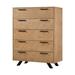 Millwood Pines Brenasia 5 - Drawer 37.6" W Chest in Light Honey Wood in Brown | 52.75 H x 37.6 W x 18.4 D in | Wayfair