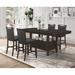 Red Barrel Studio® Elahni Counter Height Dining Set in & Black Wood/Upholstered in Brown | 36.5 H in | Wayfair 0E13B8D090F346C4B302BFBFC761874D