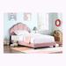 Mercer41 Zacorey Platform Bed Upholstered/Velvet, Solid Wood in Pink | 39.5 H x 44 W x 79 D in | Wayfair CB5709A467F947B48572B91B059154A6