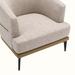 Armchair - Wrought Studio™ Joonas 28.9" Wide Armchair Faux Leather/Linen/Fabric in Black | 28.3 H x 28.9 W x 27.6 D in | Wayfair