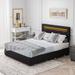 Ivy Bronx Lanni Metal Platform Storage Bed Upholstered/Metal & Upholstered/Metal/Linen in Black | 6.89 H x 23.62 W x 64.96 D in | Wayfair