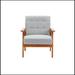 Armchair - George Oliver Kruti 25.39" Wide Armchair Linen/Wood in Brown | 30.71 H x 25.39 W x 27.95 D in | Wayfair D11ACEE38F584EAB8EFE68D9609C1550