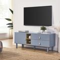 Latitude Run® Drawer TV cabinet w/ door Wood in Blue | 21.65 H x 54.57 W x 15.75 D in | Wayfair BD0D474A4E534DE9945FFE70DEF22E51