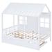 Harper Orchard Hebersham Solid Wood Slat Bed Frame w/ Headboard Wood in White | 81.79 H x 78.09 W x 56.79 D in | Wayfair