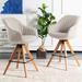 George Oliver Krister 28" Swivel Bar Stools Set of 2 Wood in Gray | 42 H x 22 W x 24 D in | Wayfair CA5925BB5BFE48C18852133477D475B6