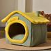 GROOMY Dog Hooded in Gray/Yellow | 13.39 H x 16.93 W x 14.17 D in | Wayfair 14:193#B;5:100014064#S 43X36X34cm;200007763:201336100