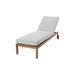 Willow Creek Designs Venice Outdoor Teak Chaise Lounge Wood/Solid Wood in Brown/White | 16.25 H x 25.75 W x 80 D in | Wayfair VEN-LN-CHLN-5404