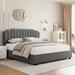 House of Hampton® Joity Scalloped Storage Bed Upholstered/Velvet in Gray | 41 H x 62.2 W x 80 D in | Wayfair 80E692A876A44B91A5218023BEDA3F2C