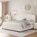 House of Hampton® Joiya Platform Bed Upholstered/Velvet in Brown | 40.9 H x 54.11 W x 77.5 D in | Wayfair 236283240D9146E4ABF46B0343879551