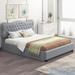 Red Barrel Studio® Nakaria Upholstered Platform Storage Bed Upholstered, Solid Wood in Gray | 42.9 H x 64.5 W x 86.01 D in | Wayfair