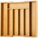Latitude Run® Araceli Adjustable Flatware & Kitchen Utensils Drawer Organizer Bamboo in Brown | 2 H x 15 W x 14 D in | Wayfair