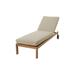 Willow Creek Designs Venice Outdoor Teak Chaise Lounge Wood/Solid Wood in Brown/White | 16.25 H x 25.75 W x 80 D in | Wayfair VEN-LN-CHLN-5422