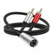 Professional XLR To 2 RCA Y Splitter Cable Stereo Audio Interconnect Cable Adapter Clear Audio Signal Transmission XLR Male To 2RCA 3m