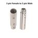 ALSLIAO 3 Pin XLR to 5 Pin DMX Metal Cased Converter Audio Lighting Adapter or 5 to 3 3 pin Female to 5 pin Male