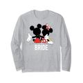 Disney Mickey & Minnie Side-by-Side Bride Honeymoon Wedding Langarmshirt