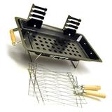 Steel hibachi charcoal grill / barbecue for camping / gardens / patios etc CMP11