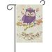 GZHJMY Cooper Girl Hello Spring Cute Owl Garden Flag Yard Banner Polyester for Home Flower Pot Outdoor Decor 12X18 Inch Yard Flags