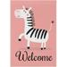 GZHJMY Cute Little Zebra Garden Flag 28 x 40 Inch Vertical Double Sided Welcome Yard Garden Flag Seasonal Holiday Outdoor Decorative Flag for Patio Lawn Home Decor Farmhous Yard Flags