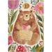 GZHJMY Garden Flag Double Sided Watercolor Cute Bear Fade Resistant Burlap Seasonal Flags 12x18 Inch Yard Flag for Outside Lawn Patio Porch House Decor Yard Flags