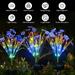 Solar Garden Lights LED Flower Stake Lamp Outdoor Yard Waterproof Patio Decor