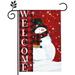 Sesiiduo Winter Garden Flag 12 X 18 Inch Vertical Double Sided Burlap Buffalo Plaid Winter Snowman Welcome Yard Flag Christmas Holiday Rustic Yard Outdoor Decorations