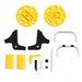 Robust Anti-Rust Aluminum Garden Hose Reel Cart - G1/2 Yellow Waterpipe Organizer for 20m Hose Ideal for Yard Lawn Outdoor Gardening Includes Metal Tubes Rotating Plate Connectors Manual
